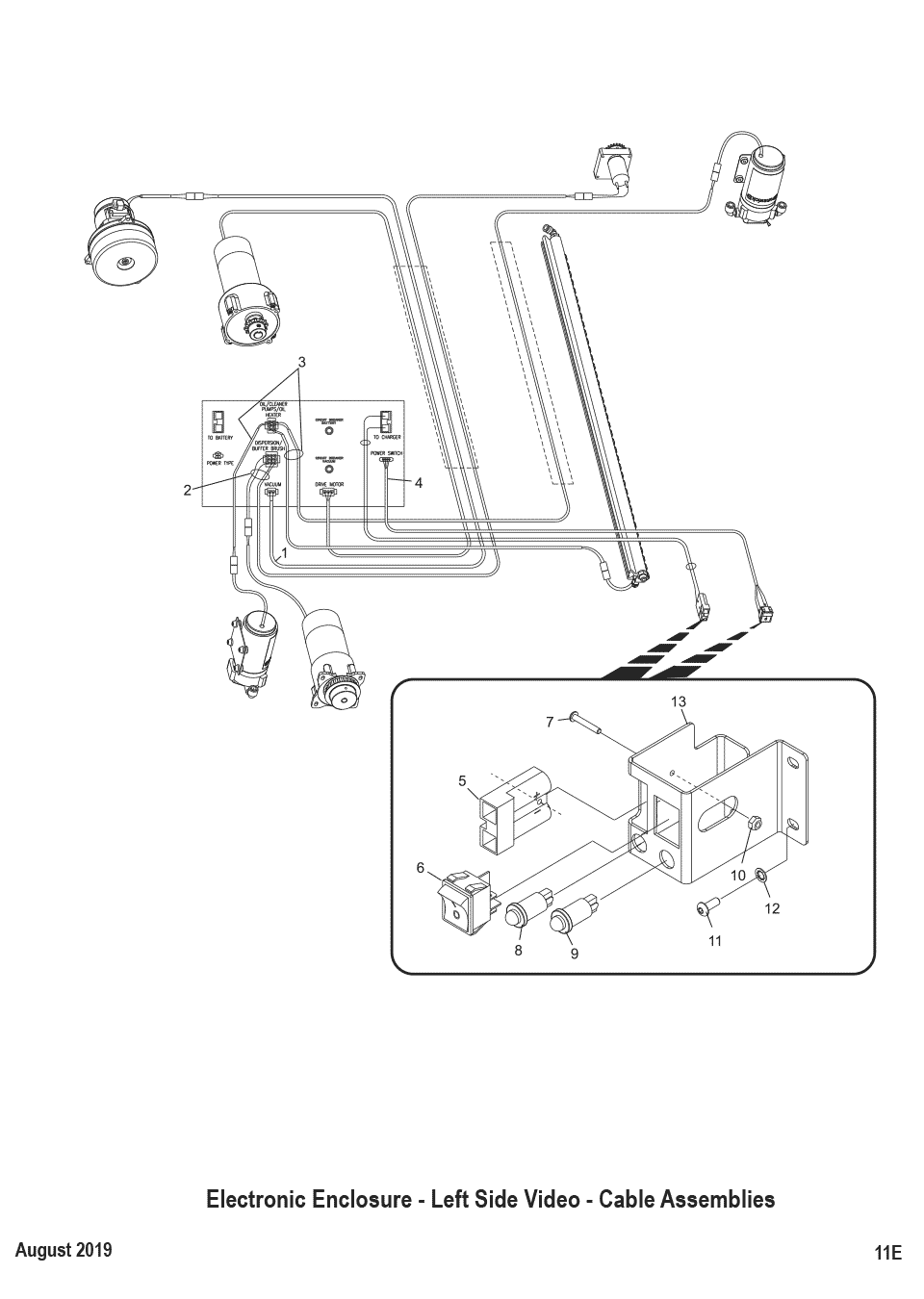 Electronic Enclosure - Left Side Video - Cable Assemblies