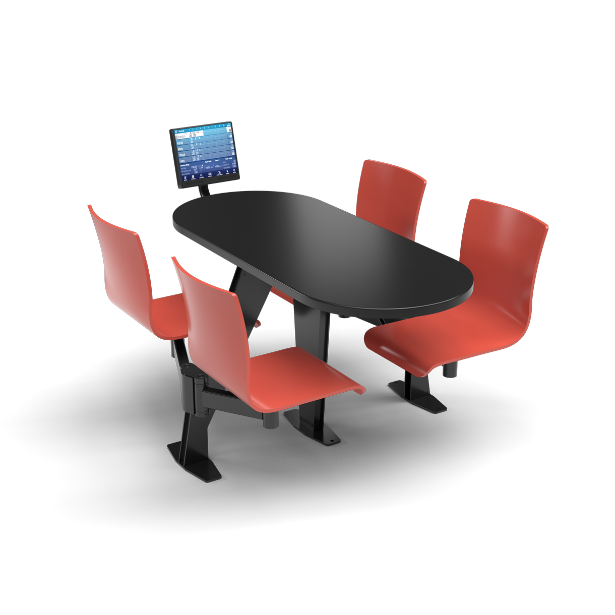 Oval Table Mit Bent Plywood Seats Stühle Möblierung Center Ausstattung Centerbedarf